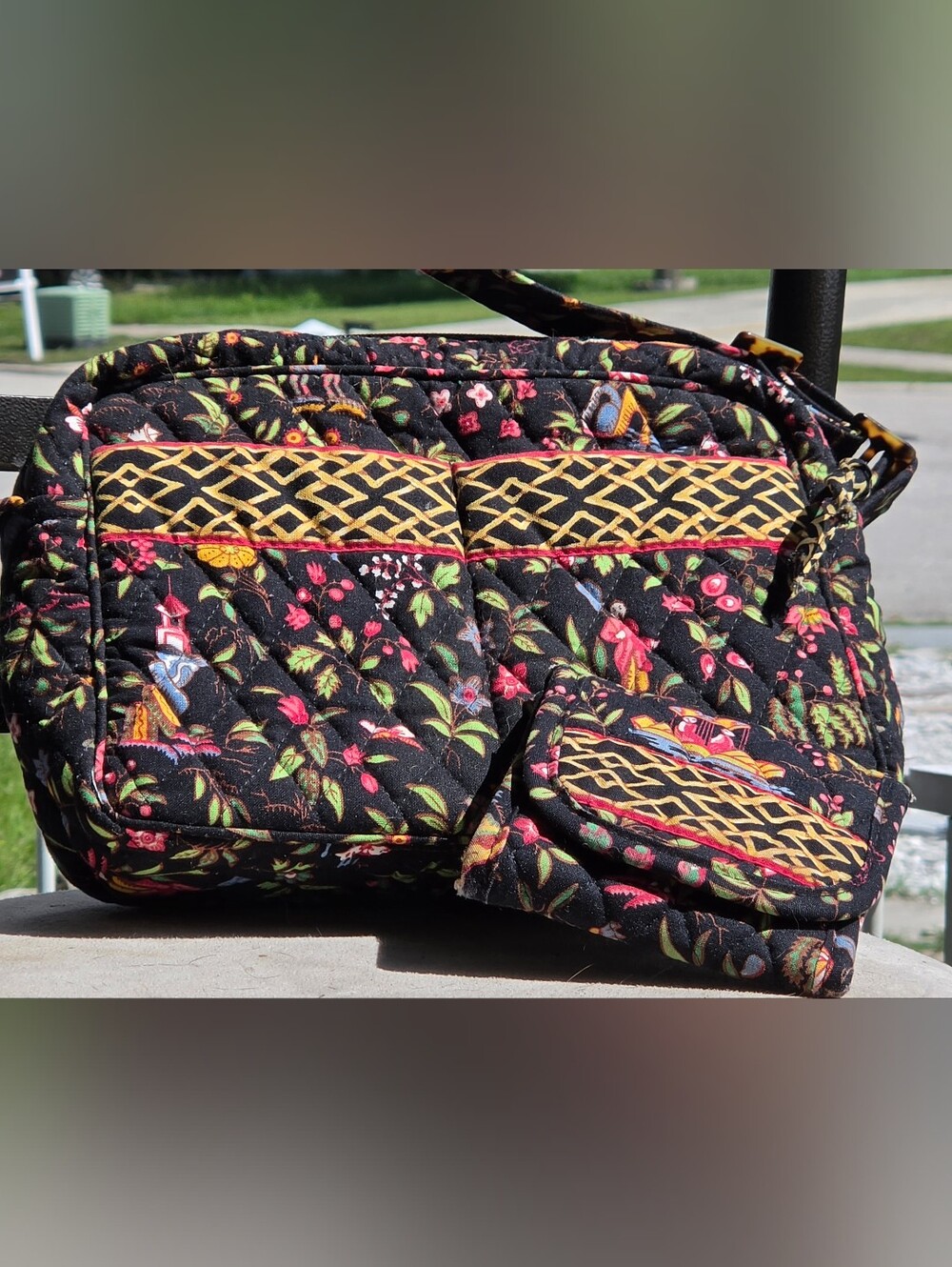 Vera Bradley Vintage Ming Pattern Paddy Purse w/ Matching Wallet